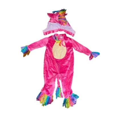 Rubie’s Adorable Pink Pony Infant Halloween Costume Plush Fabric W Rainbow Mane  - Image 1 of 4