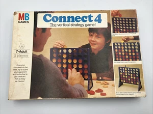 Connect 4 Spiel 1976 Edition Original MB Retro Familienspaß Strategie - Bild 1 von 17
