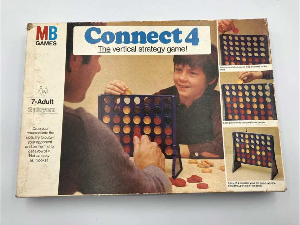 Connect 4 Game 1976 Edition  Original MB Retro Family Fun Strategy - Image 1 of 4