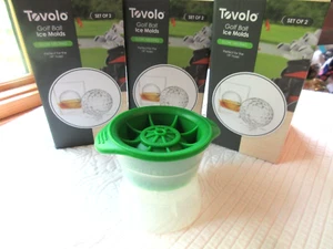TOVOLO GOLF BALL ICE MOLDS X6 SEAMLESS 2.5" DIAMETER ICE GOLF BALLS SILICONE CAP - Picture 1 of 7