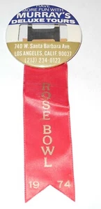 1974 NCAA Football Rose Bowl Buckeyes vs Trojans Murray's Travel Tour Pin Button - Picture 1 of 3