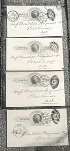 1887 Four 1 Cent United States Postal Cards - Bild 1 von 3