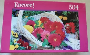 Encore Flower Basket Jigsaw Puzzle, 504 Pieces, by Mega Brands, factory sealed - Picture 1 of 3