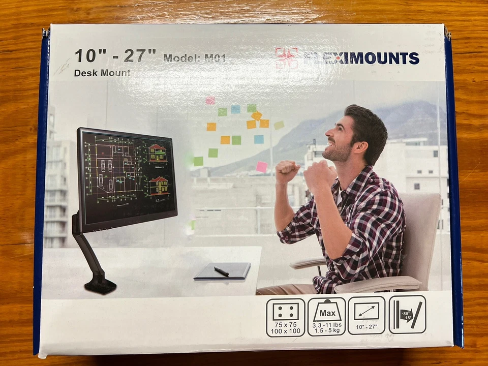 Fleximounts Desk Monitor Mount 10”-27” Computer - Image 1 of 4