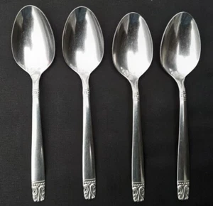 4 Oneida Wm A Rogers  Stainless Steel Flatware Tablespoons Replacements - Picture 1 of 5