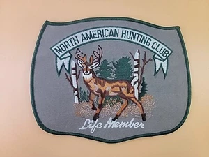 North American Hunting Club Life Member Patch 7 in x 6 in Iron On Sew On Buck - Picture 1 of 12