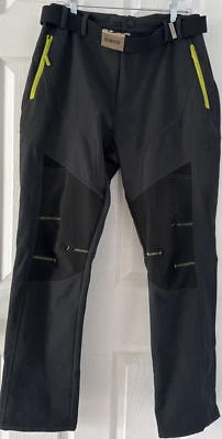 Durable Two-Tone Work Pants with Reinforced Knees and Yellow Accent Zippers - Image 1 of 4