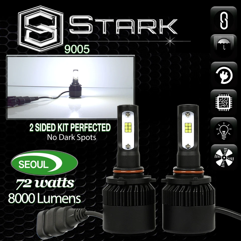 Seoul LED CSP 72W 8000LM Conversion Kit 6000K White Bulbs - Headlight High Fog - Image 1 of 1