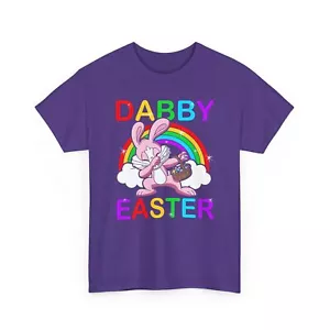 Easter Bunny Tee, Cute Holiday Shirt, Unisex Graphic T-Shirt, Festive Spring - Picture 1 of 19