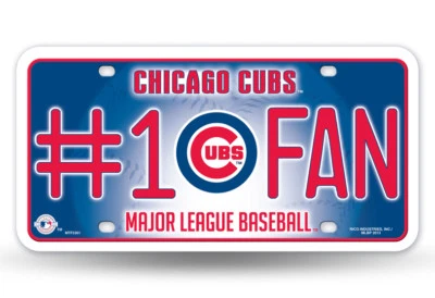 CHICAGO CUBS #1 FAN CAR TRUCK TAG LICENSE PLATE MLB BASEBALL METAL SIGN - Image 1 of 2