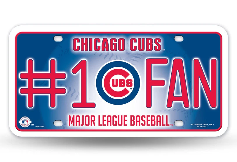CHICAGO CUBS #1 FAN CAR TRUCK TAG LICENSE PLATE MLB BASEBALL METAL SIGN - Image 1 of 2