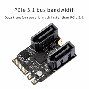 M.2 ngff to sata 3 adapter card A Key and E key to 2 Ports SATA 6Gb/s adapter - Picture 1 of 6