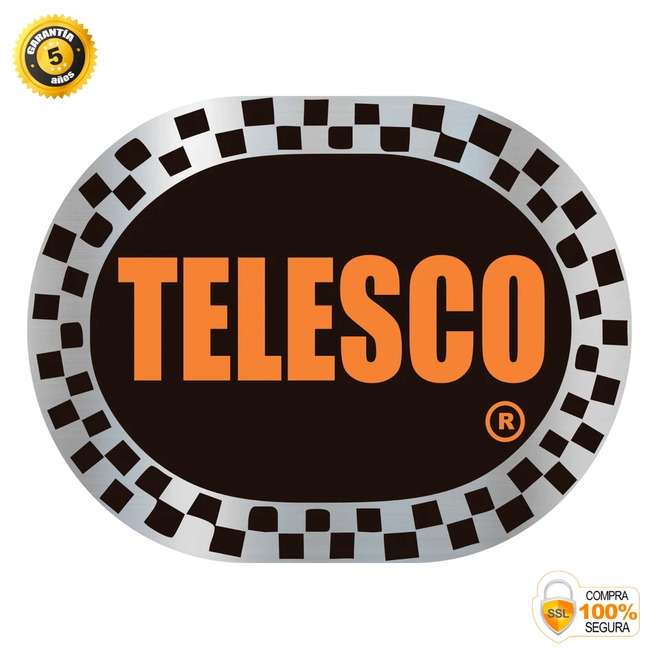 STAR SAM® Adhesivo amortiguador Moto Clasica TELESCO Negro y Cromado espejo