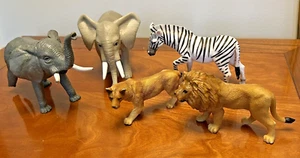 Jungle Animals Blip Boley Zebra Lions Elephants Lot of 5 - Picture 1 of 9
