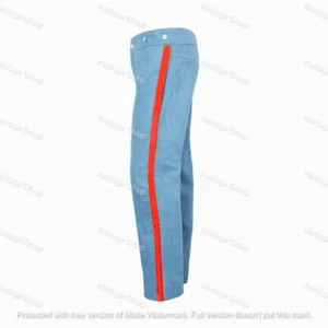 US Civil War CS Sergeant Sky Blue Trousers 1.5" Stripe DDP - No Tariff - Picture 1 of 9