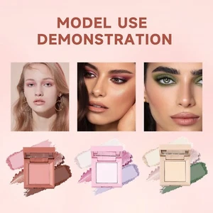 Pallet ombretti lunga durata opaco shimmer 3 colori/scatola evidenziante fard US - Foto 1 di 17
