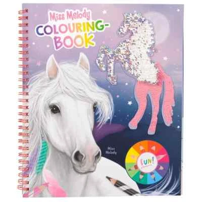 Miss Melody Colouring-Book mit Sticker Pferde Pailetten- Depesche 11163
