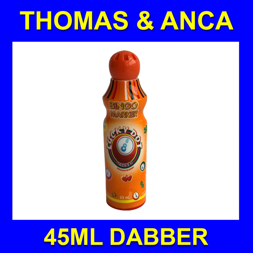 Bingo Dabber Dauber Markers for Bingo Tickets  1 Orange 45ml Dabber - Image 1 of 1