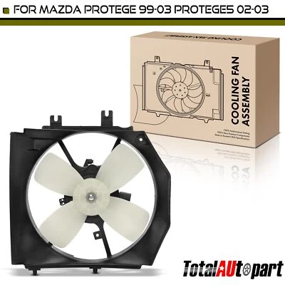 Radiator Cooling Fan w/Shroud Assembly for Mazda Protege5 02-03 Protege 99-03 MT - Image 1 of 4
