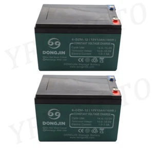 2pcs 12V 12Ah 6-DZM-12 Battery for ATV Quad Buggy Motorcycle Trike Drift Scooter - Picture 1 of 9