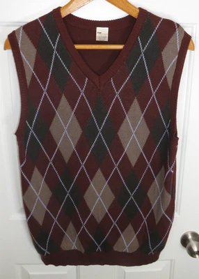 Step Brothers Movie Sweater Vest Mens One Size Argyle Diamond Dale Doback - Image 1 of 4