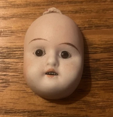 sehr schöner Puppen-Kopf Biskuit-Porzellan Glasaugen antik Uralt - Bild 1 von 4