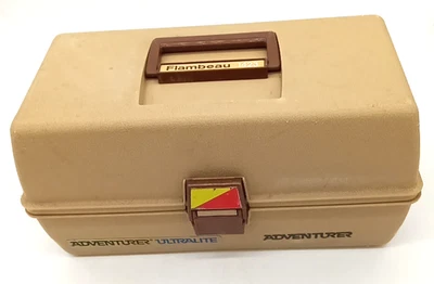 Caja de aparejos vintage Flambeau 1423 Adventurer Ultralite bronceado 3 bandejas Foto 1 de 4
