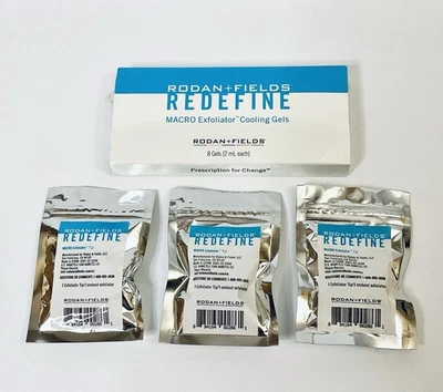 RODAN + FIELDS REDEFINE MACRO EXFOLIATOR (8) COOLING GELS & (3) TIPS SEALED - Image 1 of 4