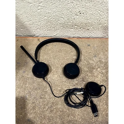 Jabra Evolve 20 HSC016 On-Ear Stereo Headset Black Wired Volume Control Boom Mic - Image 1 of 4