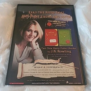Harry Potter Fantastic Beasts Quidditch Books Print Ad 2001 Framed 8.5X11 - Picture 1 of 1