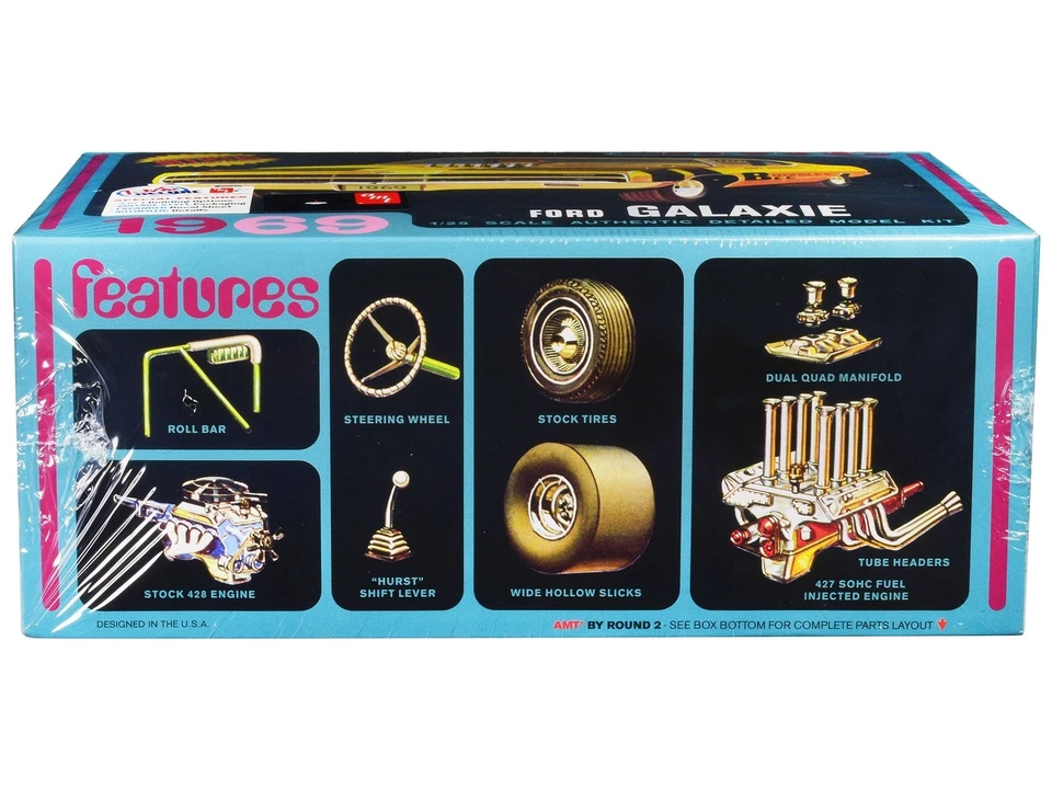 AMT 1373 1/25 1969 F0RD Galaxie Hardtop Plastic Model Kit
