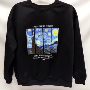 NWOT~Vincent Van Gogh The Starry Night Black Sweatshirt  ~3XL~Shein Curve~SOFT - Picture 1 of 13