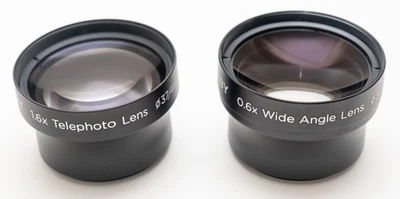 Lensbaby 0.6x Wide Angle and 1.6x Telephoto Lens attachments, 37mm, EX++ - Image 1 of 4
