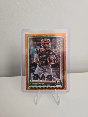 Panini Donruss Optic Buster Posey Orange Velocity Prizm #15 2025 - Gigantes Foto 1 de 2