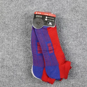Texas Rangers Socks Mens Large Blue Red MLB Baseball 3 Pair Low Cut Performance - Picture 1 of 8