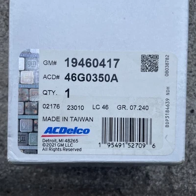 ⭐️Ship Same Day⭐️Acdelco 46G0350A 01-19 Toyota Corolla Prius Matrix  - Image 1 of 2