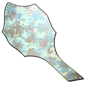 Espejo de mano tocador Art Deco sin marco respaldo atómico abstracto c. 1930s-1940s - Imagen 1 de 13