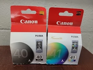 Canon PIXMA 40 Black & 41 Color Ink Cartridges - Picture 1 of 2
