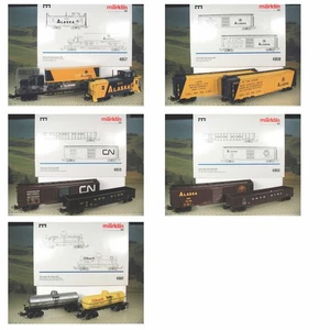 5 Marklin #4857 to #4861 Alaska  U.S. Freight Car Sets, New in Boxes, 1993 Only - Picture 1 of 1