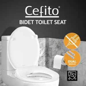 Cefito Non Electric Bidet Toilet Seat Cover Auto Water Spray Wash Knob Control - Picture 1 of 10