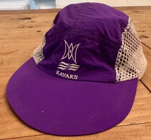 Vtg Kayaks World Leader In Kayaking Purple Strap Back Hat Netting  - Picture 1 of 5