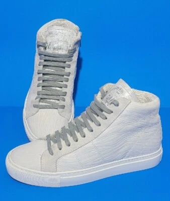 P448 женщин вы можете серфинг позже серо-белый зебра высоты верхний кроссовок США 6/ЕС 37  - Изображение 1 из 4