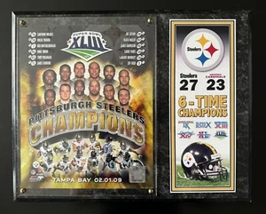 Pittsburgh Steelers NFL Super Bowl XLIII Champions Photo File Wall Plaque (2009) - Picture 1 of 2