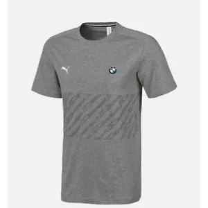 Puma BMW Motorsport Grey T-Shirt M Sport 596096-03 Mens Size Small - Picture 1 of 2