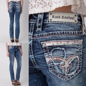 Neu mit Etikett neu Rock Revival Luiza gerade Damenjeans 25 26 27 29 31 32 R & L - Bild 1 von 3