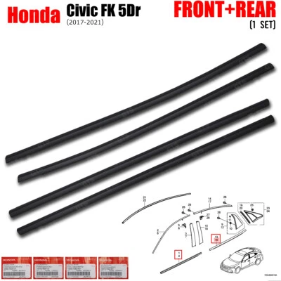 Set Weatherstrip Window Molding Seal Belt For Honda Civic FK 5Dr 2017 - 2021 Foto 1 de 4