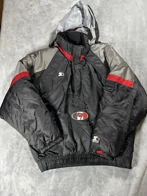 Chaqueta con Capucha Aislada Vintage Starter Hombres L Pro Line TAMPA BAY BUCCANEERS Foto 1 de 4