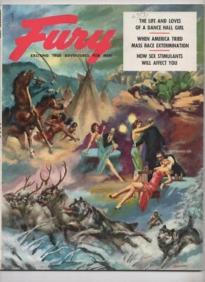 Fury For Men Vol. 21 #12 5.0 VG/FN Welder Publications 1956 Adventure Pulp - Image 1 of 2