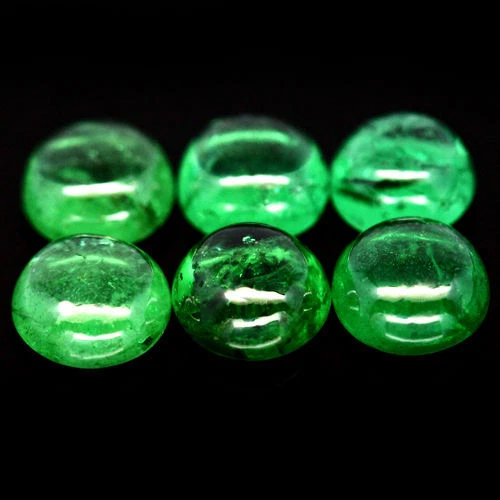 Shola Genuine 4.94 Ct Natural Green Tsavorite / Tsavorite Garnet 6 Pieces Kenya - Image 1 of 2