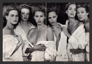 Perry Ellis for Men Sexy Models 1990s Print Advertisement (2 Pages) 1999 - Picture 1 of 1